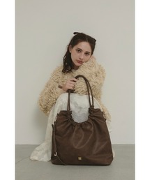 nunela（ヌネラ）の「Drape Gather Tote【No.14】（ショルダーバッグ）」