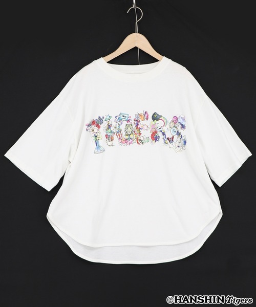 ScoLar(スカラー)の「462027:阪神タイガース×ScoLar ロゴ柄Tシャツ(Tシャツ/カットソー・レディース・オフホワイト/ブラック・L/M)」の13枚目の写真