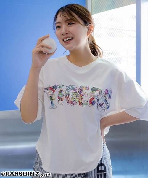 ScoLar(スカラー)の「462027:阪神タイガース×ScoLar ロゴ柄Tシャツ(Tシャツ/カットソー・レディース・オフホワイト/ブラック・L/M)」の20枚目の写真