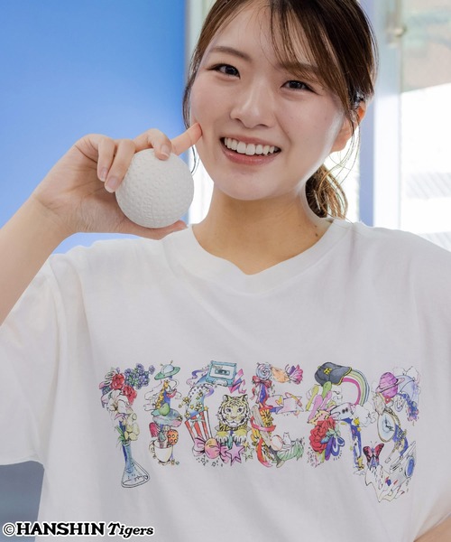 ScoLar(スカラー)の「462027:阪神タイガース×ScoLar ロゴ柄Tシャツ(Tシャツ/カットソー・レディース・オフホワイト/ブラック・L/M)」の19枚目の写真