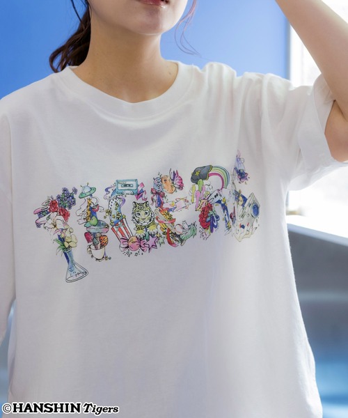 ScoLar(スカラー)の「462027:阪神タイガース×ScoLar ロゴ柄Tシャツ(Tシャツ/カットソー・レディース・オフホワイト/ブラック・L/M)」の18枚目の写真