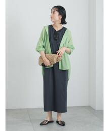 【接触冷感】ノースリーブカットワンピース