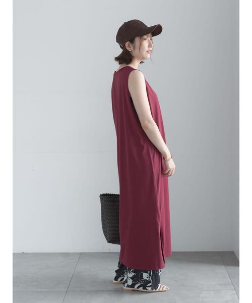 Te chichi(テチチ)の「【接触冷感】ノースリーブカットワンピース(ワンピース・レディース・ターコイズブルー/ボルドー/チャコールグレー・F)」の18枚目の写真