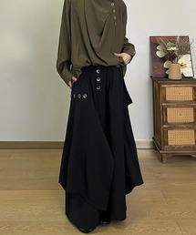 ワイドシルエットレイヤード風袴パンツ