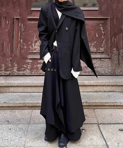 Ressaca(レサーカ)の「ワイドシルエットレイヤード風袴パンツ(その他パンツ・メンズ・ブラック/ブラウン・M/XL/L)」の10枚目の写真