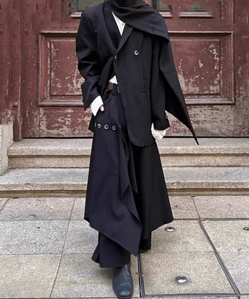 Ressaca(レサーカ)の「ワイドシルエットレイヤード風袴パンツ(その他パンツ・メンズ・ブラック/ブラウン・M/XL/L)」の11枚目の写真