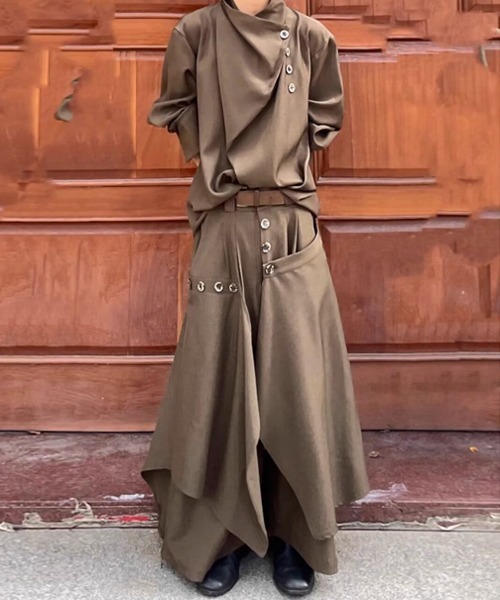 Ressaca(レサーカ)の「ワイドシルエットレイヤード風袴パンツ(その他パンツ・メンズ・ブラック/ブラウン・M/XL/L)」の15枚目の写真