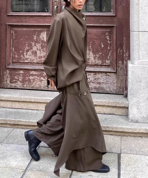 Ressaca(レサーカ)の「ワイドシルエットレイヤード風袴パンツ(その他パンツ・メンズ・ブラック/ブラウン・M/XL/L)」の19枚目の写真