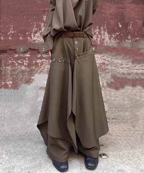 Ressaca(レサーカ)の「ワイドシルエットレイヤード風袴パンツ(その他パンツ・メンズ・ブラック/ブラウン・M/XL/L)」の14枚目の写真