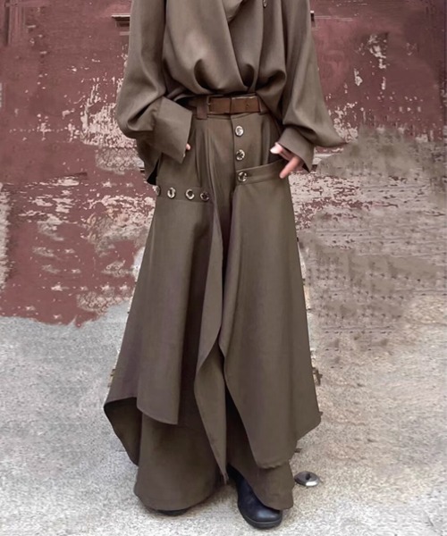 Ressaca(レサーカ)の「ワイドシルエットレイヤード風袴パンツ(その他パンツ・メンズ・ブラック/ブラウン・M/XL/L)」の13枚目の写真