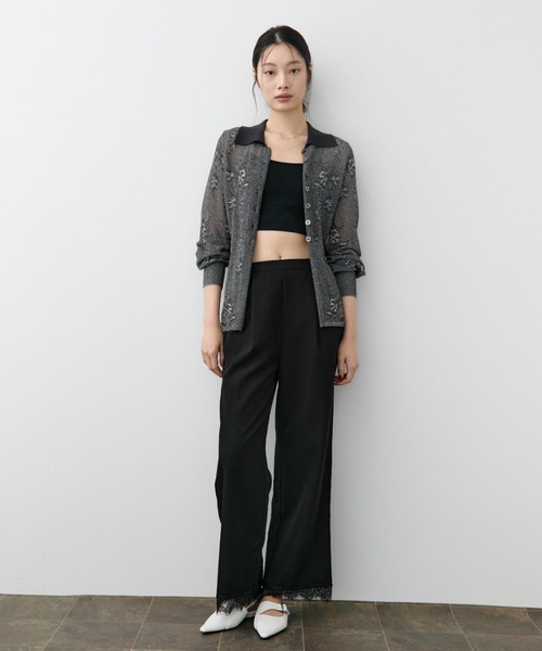 DRWCYS(ドロシーズ)の「裾レースワイドスラックス(スラックス・レディース・ブラック/グレー・SMALL/MEDIUM)」の18枚目の写真