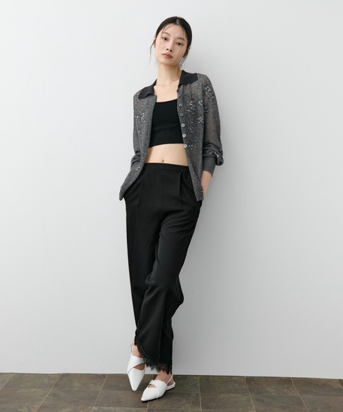 DRWCYS(ドロシーズ)の「裾レースワイドスラックス(スラックス・レディース・ブラック/グレー・SMALL/MEDIUM)」の19枚目の写真