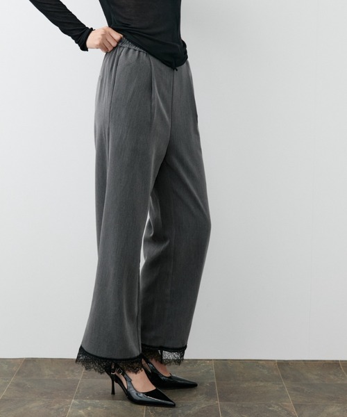 DRWCYS(ドロシーズ)の「裾レースワイドスラックス(スラックス・レディース・ブラック/グレー・SMALL/MEDIUM)」の6枚目の写真