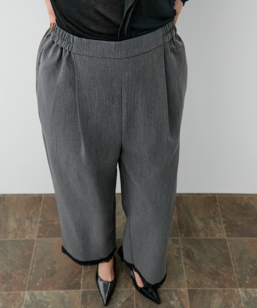 DRWCYS(ドロシーズ)の「裾レースワイドスラックス(スラックス・レディース・ブラック/グレー・SMALL/MEDIUM)」の10枚目の写真