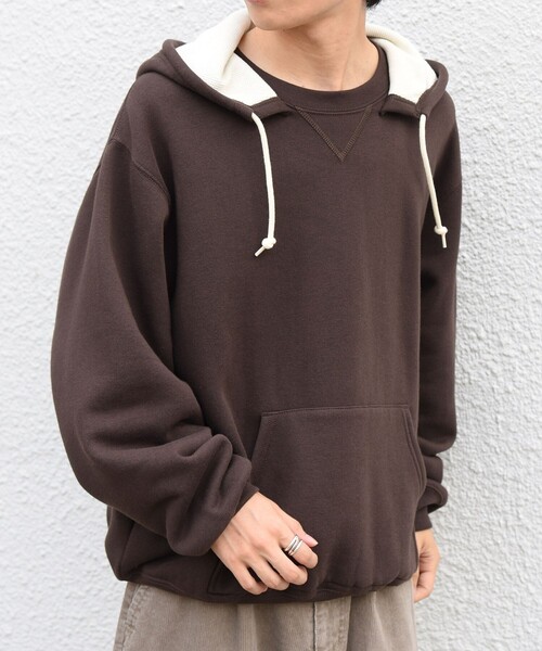 Russell Athletic(ラッセルアスレティック)の「【SHIPS any別注】RUSSELL ATHLETIC: ワンポイント ロゴ 裏起毛 プルオーバー パーカー◇(パーカー・メンズ・ブラウン/ネイビー/チャコールグレー・MEDIUM/LARGE/X-LARGE)」の19枚目の写真
