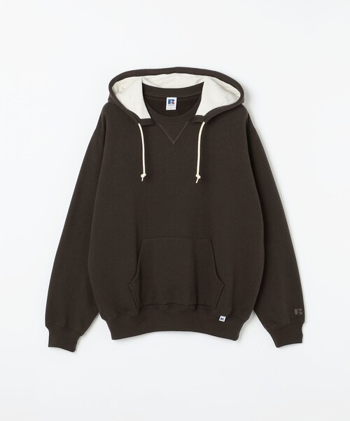 Russell Athletic(ラッセルアスレティック)の「【SHIPS any別注】RUSSELL ATHLETIC: ワンポイント ロゴ 裏起毛 プルオーバー パーカー◇(パーカー・メンズ・ブラウン/ネイビー/チャコールグレー・MEDIUM/LARGE/X-LARGE)」の6枚目の写真