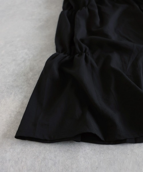 antiqua(アンティカ)の「Aライン ティアード キャミワンピース(ワンピース・レディース・ブラック・ONESIZE)」の12枚目の写真