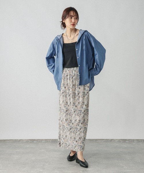 GLOBAL WORK(グローバルワーク)の「UVカットデニムフードシャツ/1051176(シャツ/ブラウス・レディース・ブルー/ブルー系その他6・MEDIUM/LARGE)」の3枚目の写真