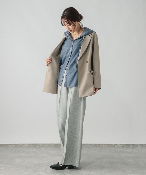 GLOBAL WORK(グローバルワーク)の「UVカットデニムフードシャツ/1051176(シャツ/ブラウス・レディース・ブルー/ブルー系その他6・MEDIUM/LARGE)」の8枚目の写真
