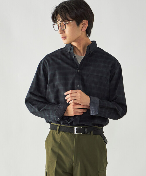 COMME CA ISM(コムサイズム)の「播州織 ブラックウォッチ ボタンダウンシャツ(シャツ/ブラウス・メンズ・チェック・L/M)」の1枚目の写真