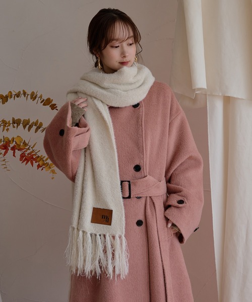 mideal(マイディール)の「original glitter shaggy muffler / オリジナルグリッターシャギーマフラー(マフラー・レディース・ボルドー/ブラウン/アイボリー・FREE)」の2枚目の写真