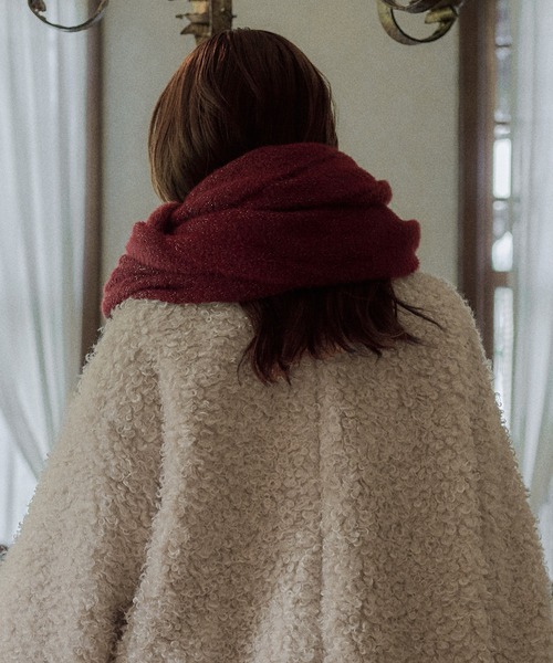 mideal(マイディール)の「original glitter shaggy muffler / オリジナルグリッターシャギーマフラー(マフラー・レディース・ボルドー/ブラウン/アイボリー・FREE)」の10枚目の写真