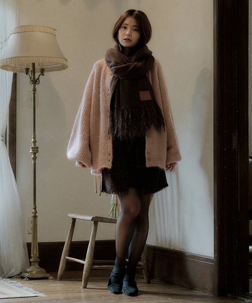 mideal(マイディール)の「original glitter shaggy muffler / オリジナルグリッターシャギーマフラー(マフラー・レディース・ボルドー/ブラウン/アイボリー・FREE)」の17枚目の写真