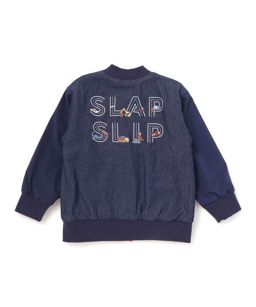 SLAP SLIP(スラップスリップ)の「リバーシブルデニムスタジャン(80~130cm)(スタジャン・キッズ・ネイビー/ブルー・80cm/90cm/110cm/100cm/120cm/130cm)」の15枚目の写真