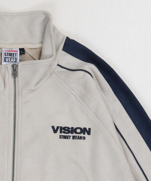 VISION STREET WEAR（ヴィジョンストリートウェア）の「Fake suede track jacket / フェイクスエードトラックジャケット（ブルゾン・メンズ・オフホワイト/ブラック/ブラウン/ピンク系その他・MEDIUM/LARGE/X-LARGE）」の12枚目の写真
