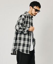 Firsthand/ファーストハンド リラックスフィット ネルチェック レギュラーカラーシャツ【限定展開】