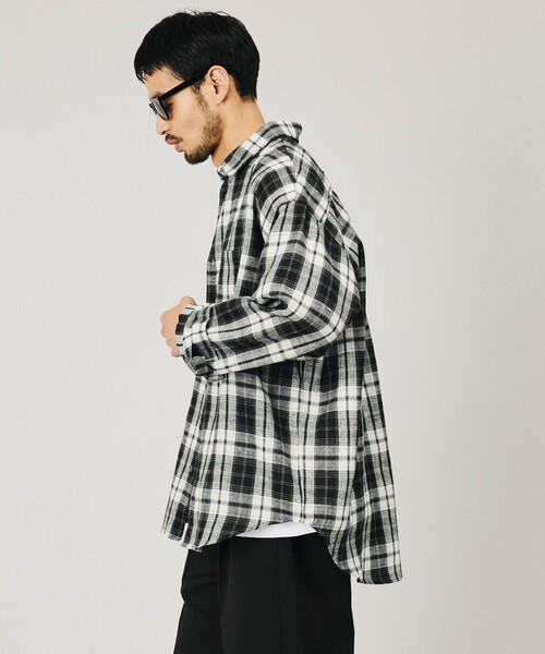 Firsthand(ファーストハンド)の「Firsthand/ファーストハンド リラックスフィット ネルチェック レギュラーカラーシャツ【限定展開】(シャツ/ブラウス・メンズ・ブラック/ブラウン/ネイビー・LARGE/MEDIUM)」の10枚目の写真