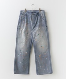 Theater code（シアターコード）の「Paint Design Washed Finish 5-Pocket Duck Denim Painter Pants Spring / ペイントデザイン ウォッシュ加工5ポケット ダック地 デニムペインターパンツ 2026年 夏 夏服 秋服メンズ（デニムパンツ）」