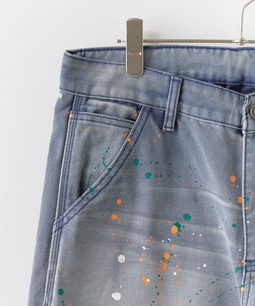 Theater code(シアターコード)の「Paint Design Washed Finish 5-Pocket Duck Denim Painter Pants Spring / ペイントデザイン ウォッシュ加工5ポケット ダック地 デニムペインターパンツ 2026年 夏 夏服 秋服メンズ(デニムパンツ・メンズ・グレー・L)」の6枚目の写真