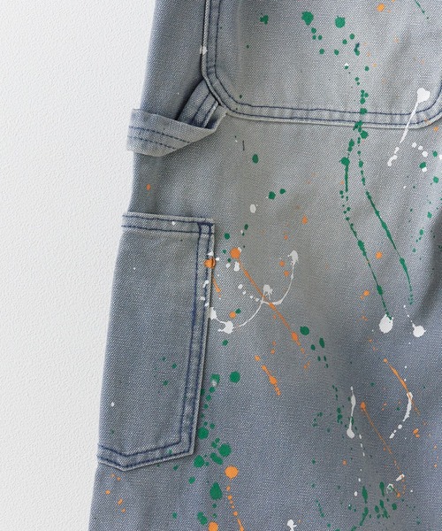 Theater code(シアターコード)の「Paint Design Washed Finish 5-Pocket Duck Denim Painter Pants Spring / ペイントデザイン ウォッシュ加工5ポケット ダック地 デニムペインターパンツ 2026年 夏 夏服 秋服メンズ(デニムパンツ・メンズ・グレー・L)」の8枚目の写真