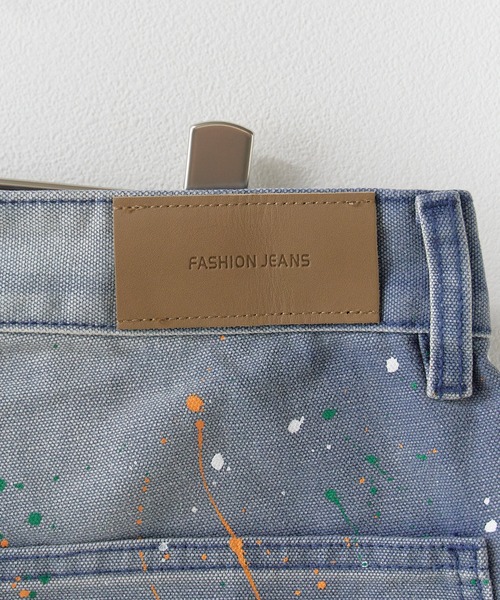Theater code(シアターコード)の「Paint Design Washed Finish 5-Pocket Duck Denim Painter Pants Spring / ペイントデザイン ウォッシュ加工5ポケット ダック地 デニムペインターパンツ 2026年 夏 夏服 秋服メンズ(デニムパンツ・メンズ・グレー・L)」の11枚目の写真