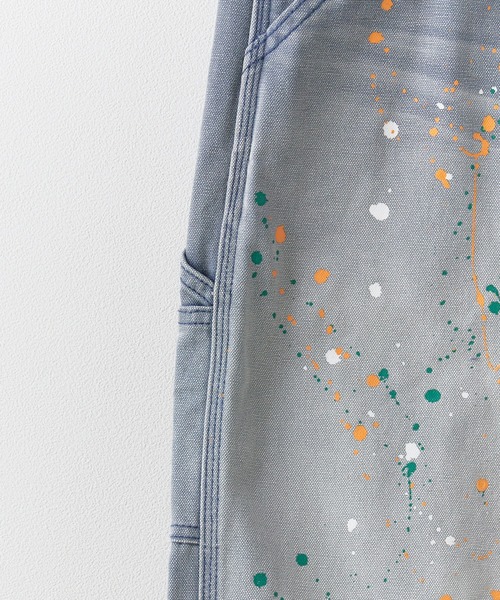 Theater code(シアターコード)の「Paint Design Washed Finish 5-Pocket Duck Denim Painter Pants Spring / ペイントデザイン ウォッシュ加工5ポケット ダック地 デニムペインターパンツ 2026年 夏 夏服 秋服メンズ(デニムパンツ・メンズ・グレー・L)」の2枚目の写真