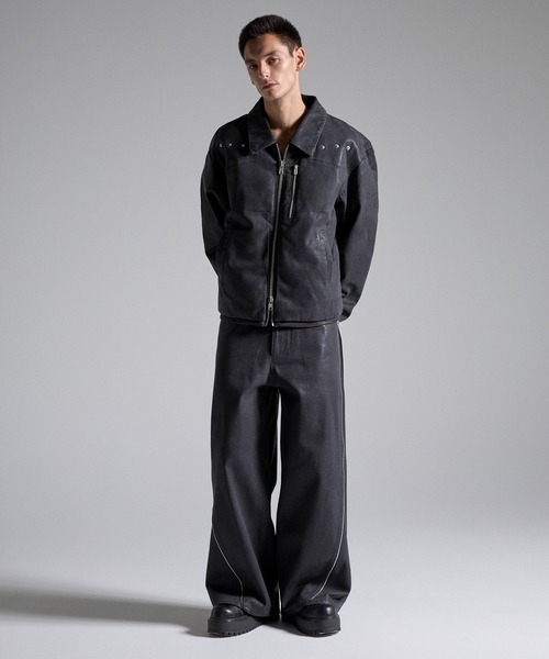 GRANCY（グランシー）の「【GRANCY】Coated Zip Design Buggy Denim