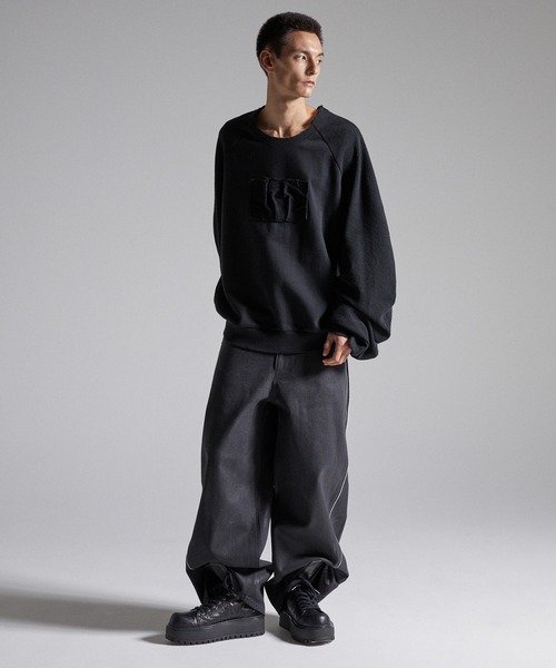 GRANCY（グランシー）の「【GRANCY】Coated Zip Design Buggy Denim