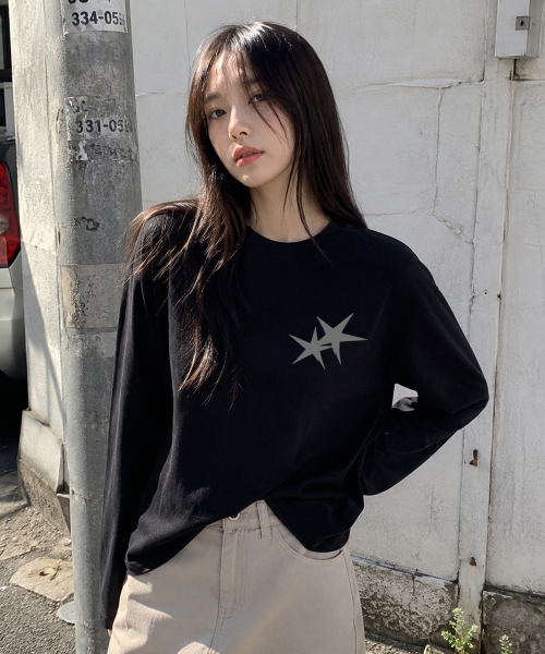 GRAVER ORDINARY（グレイバーオーディナリー）の「[UNISEX] SIM SLEEVE ロングスリーブ Tシャツ_3color（Tシャツ/カットソー・レディース・ブラック/チャコール/ホワイト・MEDIUM/LARGE）」の8枚目の写真
