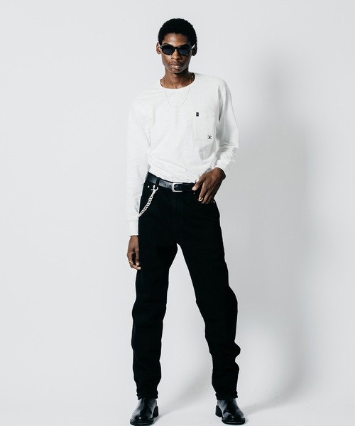 CRIMIE（クライミー）の「BORN FREE TAPERED AUTHENTIC SELVEDGE ONE WASH JEANS - BLACK MADE IN JAPAN（デニムパンツ・メンズ・ブラック・XXL/XL/L/M/S）」の11枚目の写真