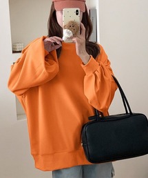 配色切替オーバーサイズ長袖スウェット