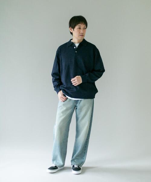 URBAN RESEARCH DOORS（アーバンリサーチドアーズ）の「ミニブークレ ニットポロ（ニット/セーター・メンズ・ブラウン/ネイビー/イエロー・MEDIUM/LARGE）」の15枚目の写真