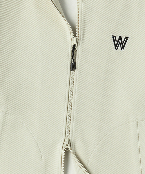 LIFE WORK(ライフワーク)の「ツイル Wロゴ フルジップアップ ジャンパー(その他アウター・メンズ・ブラック/アイボリー・MEDIUM/LARGE)」の4枚目の写真