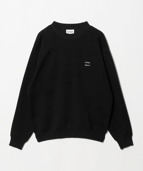 CITEN(シテン)の「<CITEN>スウェットライクニット(ニット/セーター・メンズ・ライトグレー/ダークグレー/ブラック/ワイン・M/L)」の1枚目の写真