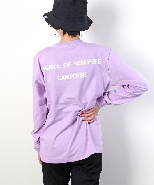 CAMPFREE（キャンプフリー）の「[キャンプフリー] CAMPFREE バックプリント ロングスリーブTシャツ（Tシャツ/カットソー・メンズ・ネイビー/ブラック/ホワイト/グレー/スモーキーグリーン系/サンドベージュ/ピンク/ライトパープル/ライトオリーブ・XXL/S/XL/L/M）」の8枚目の写真