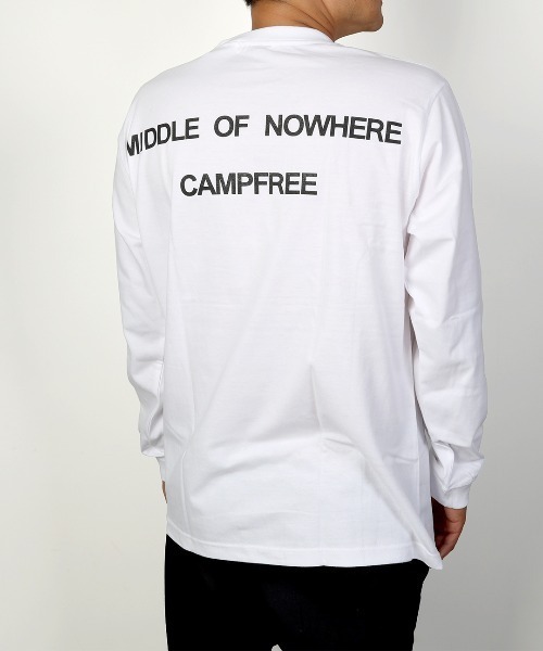 CAMPFREE（キャンプフリー）の「[キャンプフリー] CAMPFREE バックプリント ロングスリーブTシャツ（Tシャツ/カットソー・メンズ・ネイビー/ブラック/ホワイト/グレー/スモーキーグリーン系/サンドベージュ/ピンク/ライトパープル/ライトオリーブ・XXL/S/XL/L/M）」の11枚目の写真