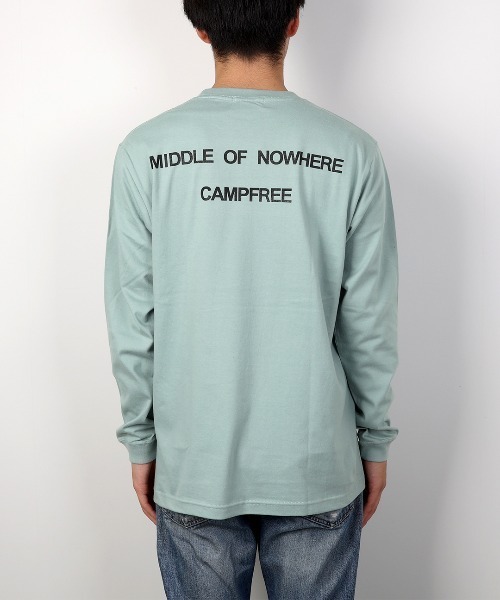 CAMPFREE（キャンプフリー）の「[キャンプフリー] CAMPFREE バックプリント ロングスリーブTシャツ（Tシャツ/カットソー・メンズ・ネイビー/ブラック/ホワイト/グレー/スモーキーグリーン系/サンドベージュ/ピンク/ライトパープル/ライトオリーブ・XXL/S/XL/L/M）」の18枚目の写真