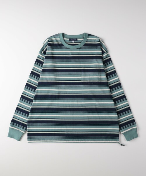 BACK NUMBER(バックナンバー)の「マルチボーダークルーロンT(Tシャツ/カットソー・メンズ・グリーン系その他4/キャメル/ライトグレー系2・04/03/05)」の21枚目の写真