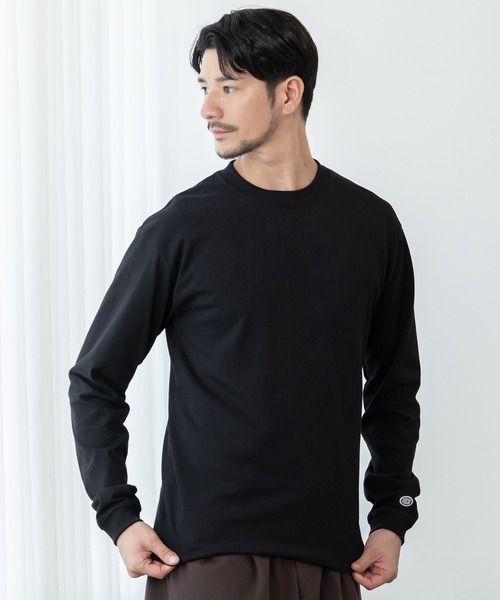 BTZ TOKYO(ビーティーゼットトウキョウ)の「【DISCUS ATHLETIC】USAコットン混 ヘビーウエイト天竺 ワンポイントロンT(Tシャツ/カットソー・メンズ・ホワイト/ブラック/ネイビー・LL/M/L)」の3枚目の写真