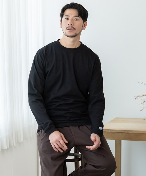 BTZ TOKYO(ビーティーゼットトウキョウ)の「【DISCUS ATHLETIC】USAコットン混 ヘビーウエイト天竺 ワンポイントロンT(Tシャツ/カットソー・メンズ・ホワイト/ブラック/ネイビー・LL/M/L)」の21枚目の写真